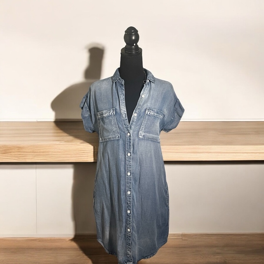 Velvet Heart XS Blue Denim Button-Up Shirt Dress ๐๐ - Picture 5 of 7